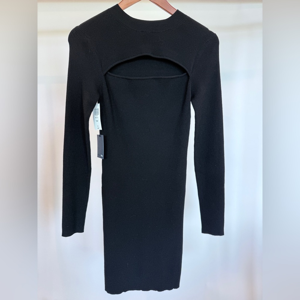 Aritzia Elegant Black Long Sleeve Dress